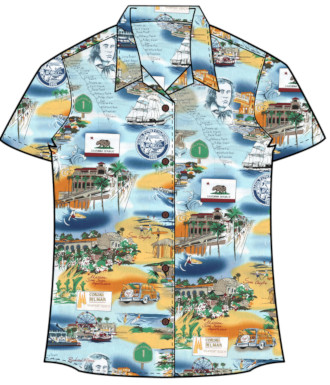 Women's Orange County Beach Cities Hawaiian Shirt